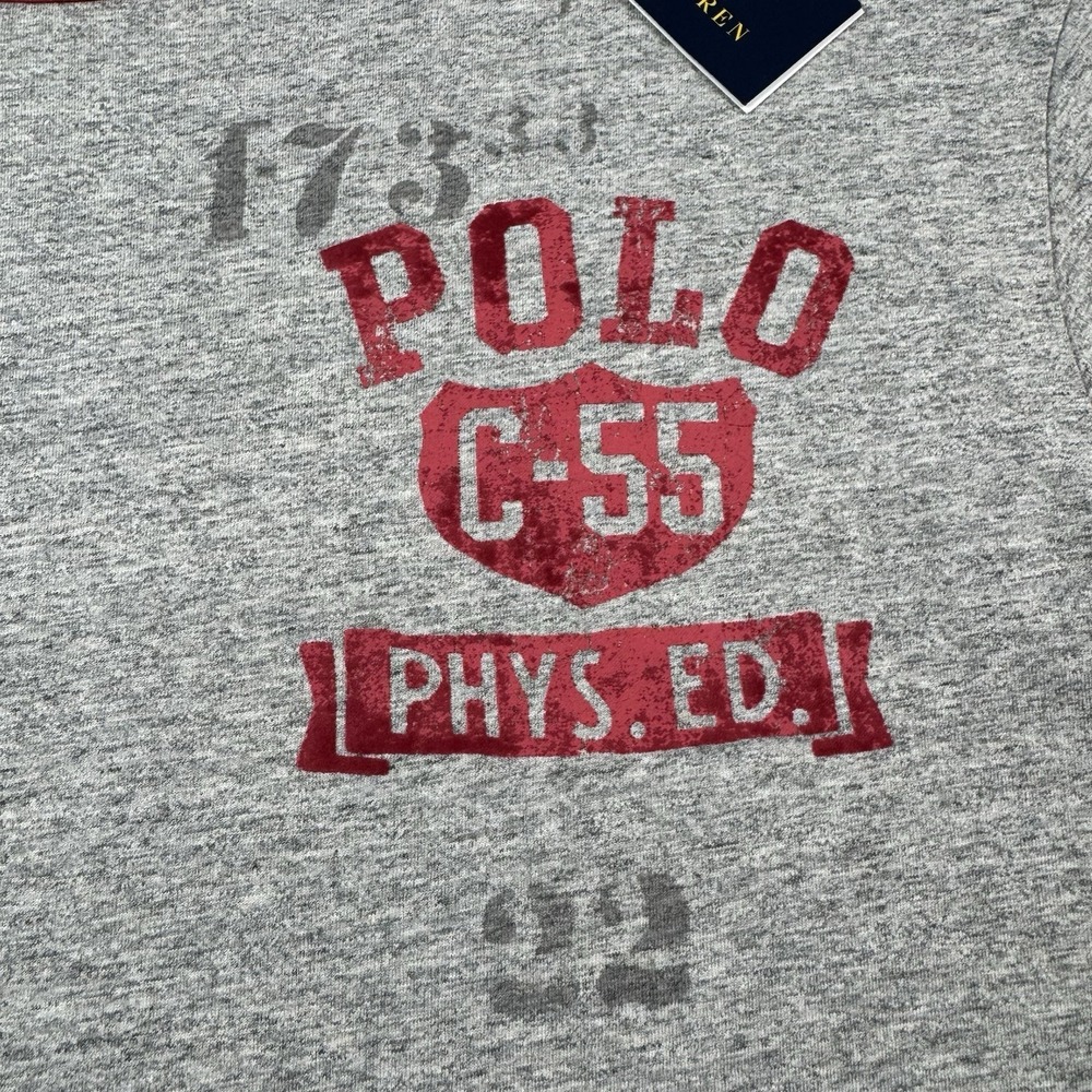 NWT Polo Ralph Lauren Custom Slim Reversible Graphic T-Shirt Gray/Red Mens Sz XL - Picture 6 of 11